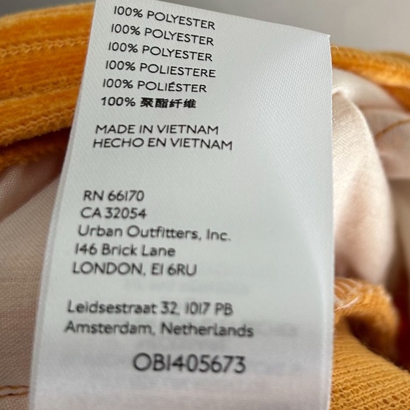 Urban Outfitters Lena Chenille Wide Leg Pant Pumpkin Orange Sz 4 - Picture 6 of 6